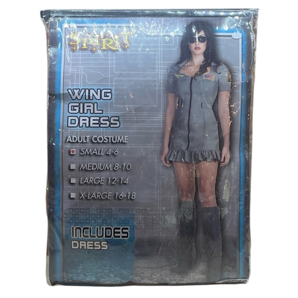 Spirit Other - Spirit Adult Costume Wing Girl Dress Mini Halloween Festival Green Size S